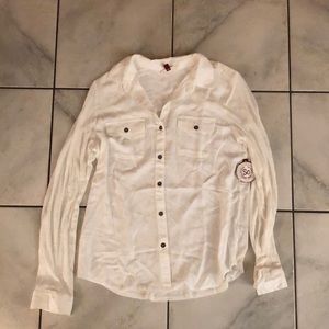 NWT SO White Button Down
